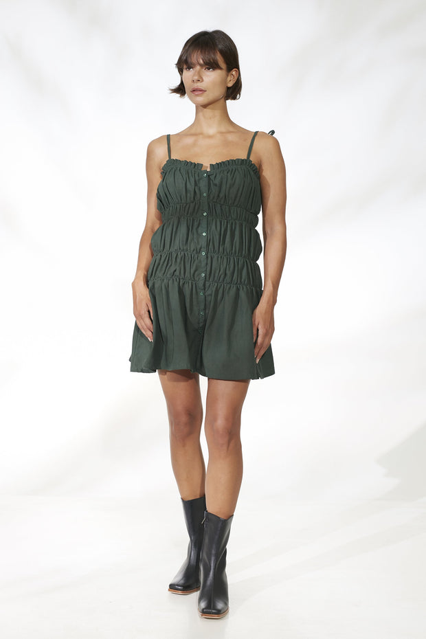 Paula Mini Dress - Eden Green - CLEARANCE
