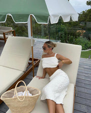 Kenzie Knit Skirt - White - CLEARANCE