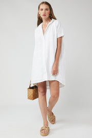 Myra Shirt Dress - White