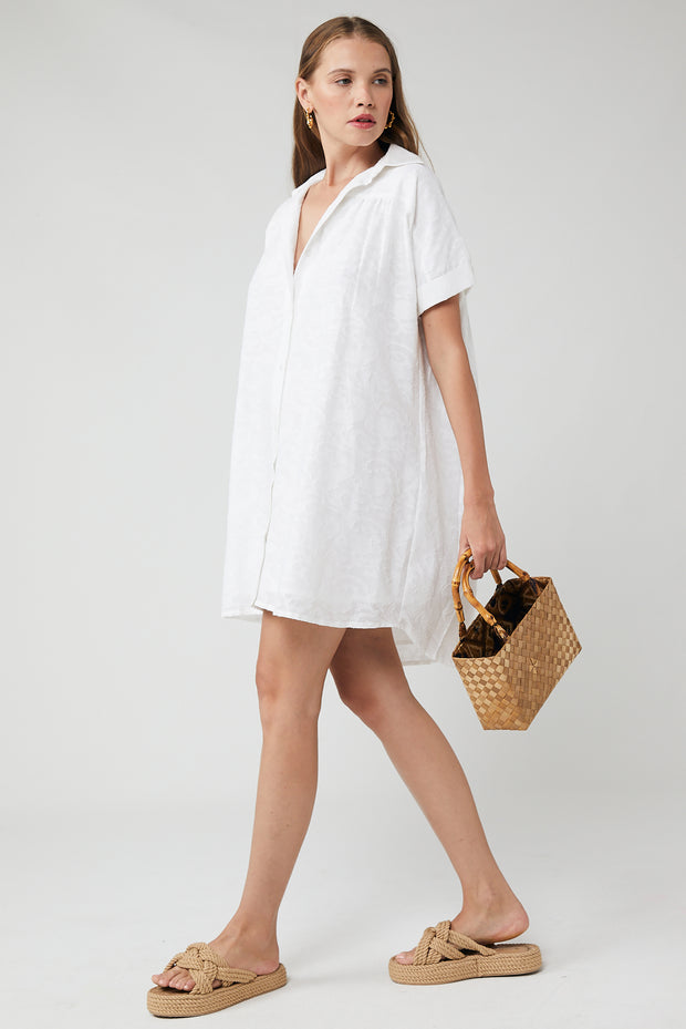 Myra Shirt Dress - White