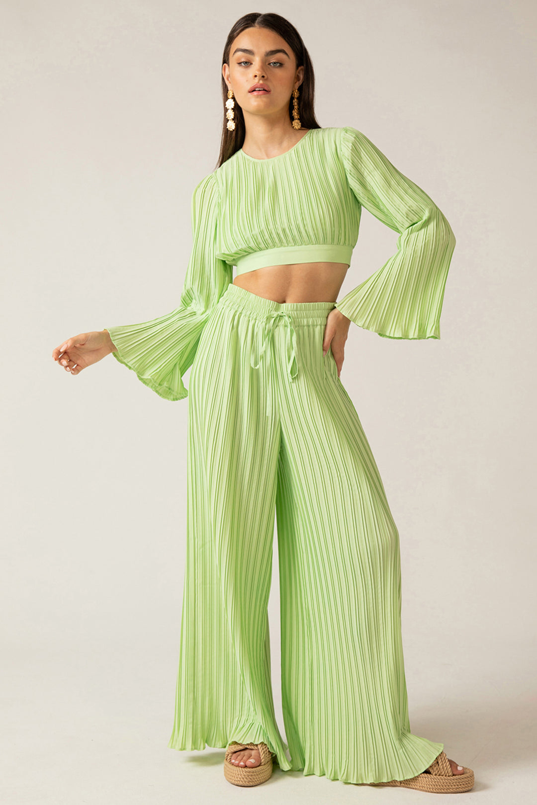 Lillie Crop Top - Patina Green