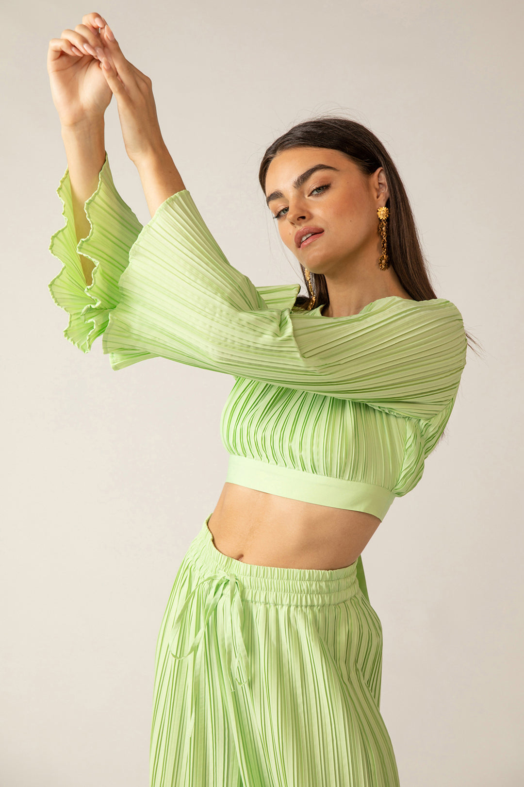 Lillie Crop Top - Patina Green