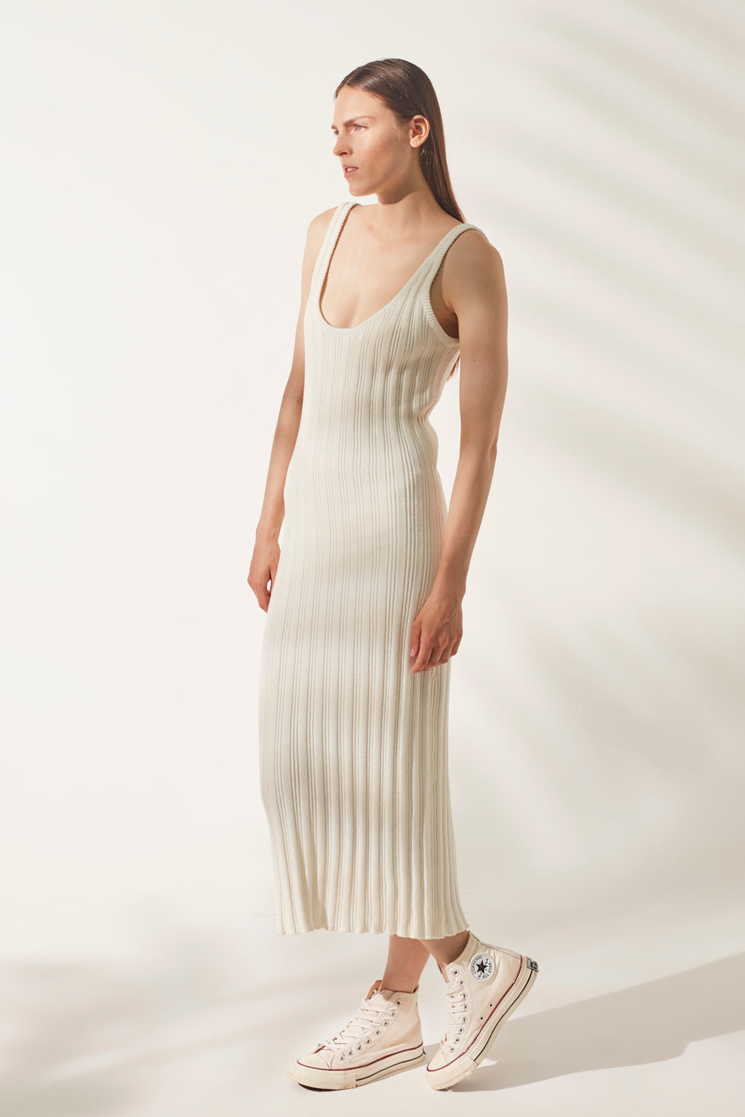 Alma Knit Dress - White