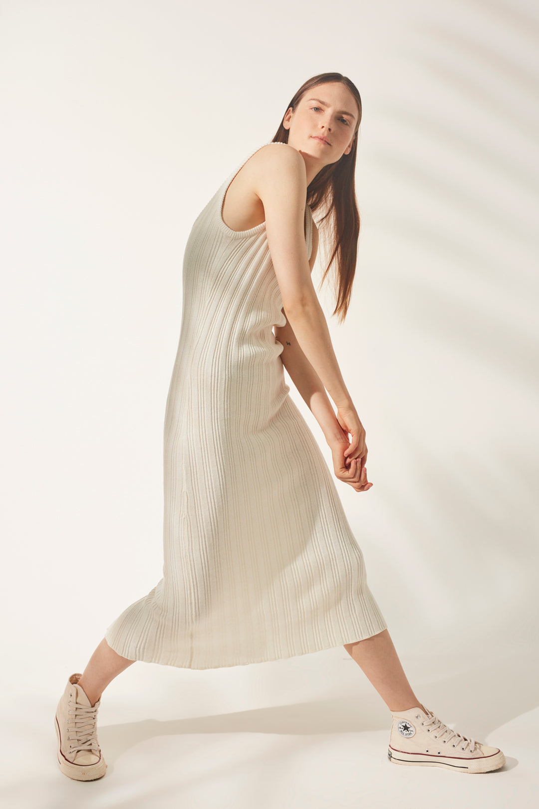 Alma Knit Dress - White