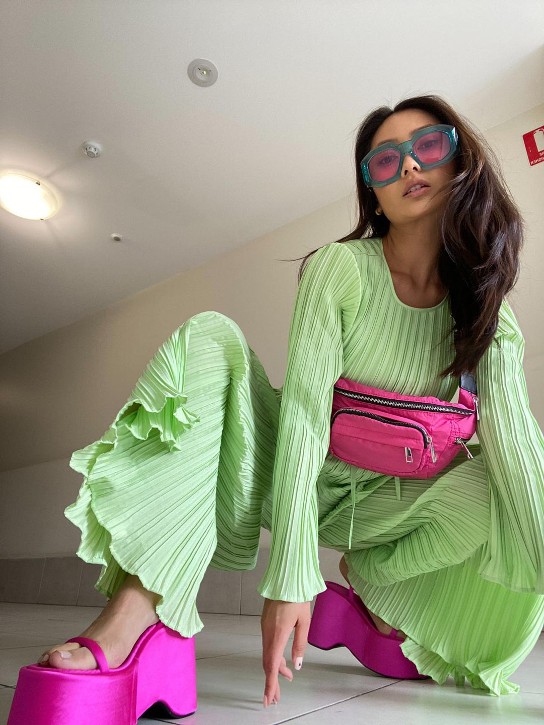 Lillie Crop Top - Patina Green