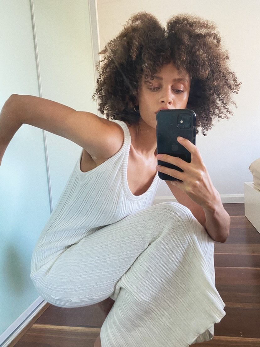 Alma Knit Dress - White