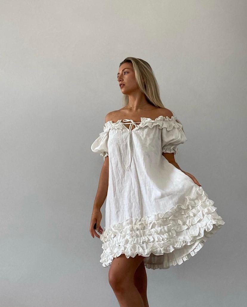 Clare Mini Dress - White