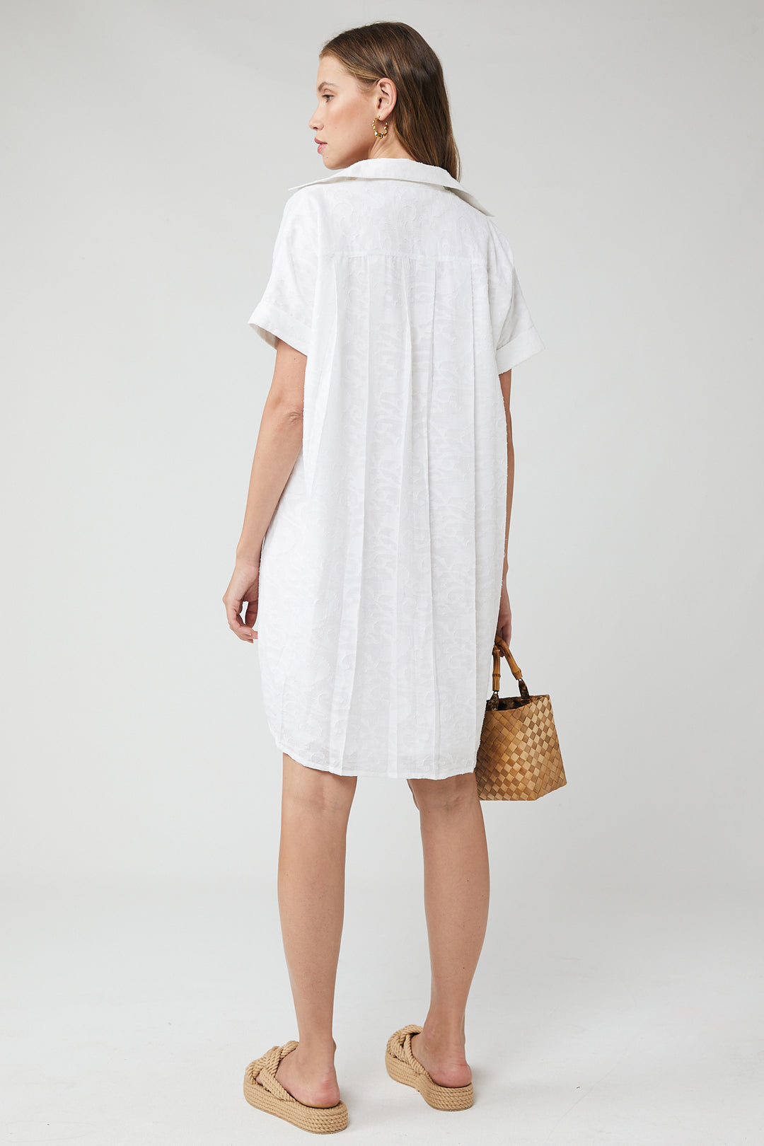 Myra Shirt Dress - White